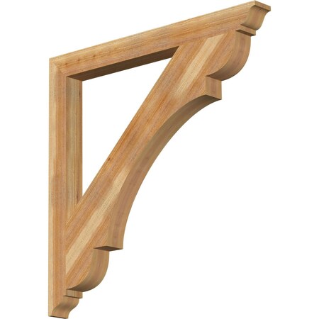 Ekena Millwork Olympic Traditional Rough Sawn Bracket, Western Red Cedar, 4"W x 44"D x 44"H BKT04X44X44OLY01RWR